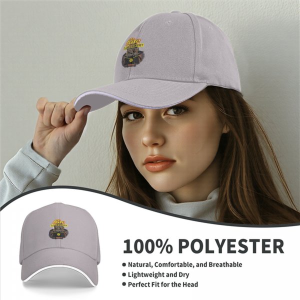 Black baseball cap with Rise Darkness block figure graphic