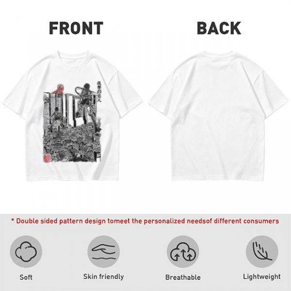 Olive Anime Scout Regiment Action Graphic T-Shirt