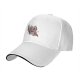 Black Baseball Cap With Cute Warrior Cat Graphic Design