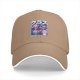 Black baseball cap with cute anime-style graphic print