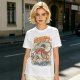 Olive t-shirt with Japanese octopus sushi warrior wave graphic