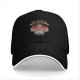 Black baseball cap with 'In Pizza We Crust' graphic print
