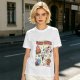 Olive green graphic t-shirt with slow foods animal fast food mashup print