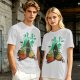 Olive T-shirt with Samurai Warrior and Helmet Art Print