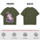 Anxious Magical Unicorn Graphic Olive T-Shirt