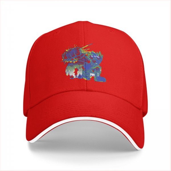 Black Baseball Cap With Anime Superhero Punch Graphic Print