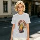 Olive T-Shirt with Retro Summer Power Corn Character Print