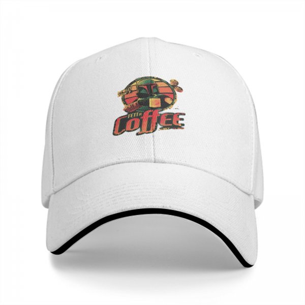 Black baseball cap with Fett Coffee Boba Fett graphic print