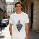 Olive T-Shirt With Four Animal Crest Graphic Design