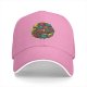 Black baseball cap with retro video game character grill print