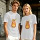 Olive T-Shirt With Cute Pumpkin Creature And Moon Star Print