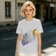 Olive Graphic T-Shirt With Coffee Mug And Rainbow Design