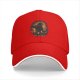 Black Baseball Cap with Fiery Attack Titan Graphic Print