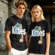 Olive Green T-Shirt With Kitties Rainbow Graphic Design