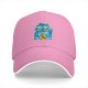 Black Baseball Cap With Blue Maneki-Neko Lucky Cat Graphic