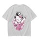 Olive t-shirt with muscular Hello Kitty graphic and 'I Took The Stairs' text