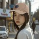 Black Baseball Cap With Neon Dragon Head Graphic Print