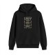 Black hoodie with vintage Generation X graphic print