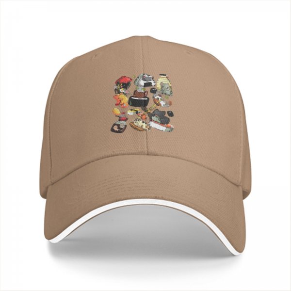 Black Baseball Cap With Cute Cat Food Themed Graphic