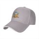 Black Baseball Cap With Cute Cat Holding Taiyaki Japanese Art