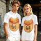 Olive T-Shirt With Cute Cartoon Hot Dog Graphic Print
