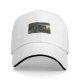 Black Baseball Cap with Night Diner Scene Art Print