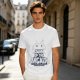Olive T-Shirt with Retro Arcade Space Invader Graphic and Dawn of the Arcade Text