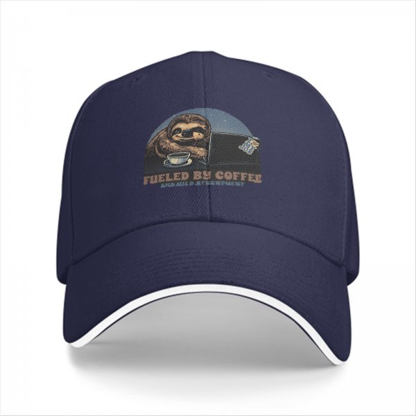 Sloth Fueled By Coffee And Mild Resentment Baseball Cap