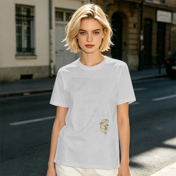 Olive Green Oversized T-Shirt With Stacked Teacup Graphic