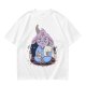 Oversized T-Shirt With Sleepy Baphomet Goat In Pajamas Print