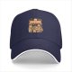 Black baseball cap with cute cat laundry shop graphic