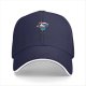Black Baseball Cap With Cartoon Character Graphic Design
