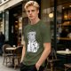 Olive T-shirt with Trust Me Doctor Dog Graphic Print