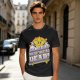 Olive graphic t-shirt with 'Someday We'll All Be Dead!' star and rainbow print
