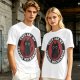 Olive t-shirt with 'Cats Are My Coping Mechanism' and black cat graphic
