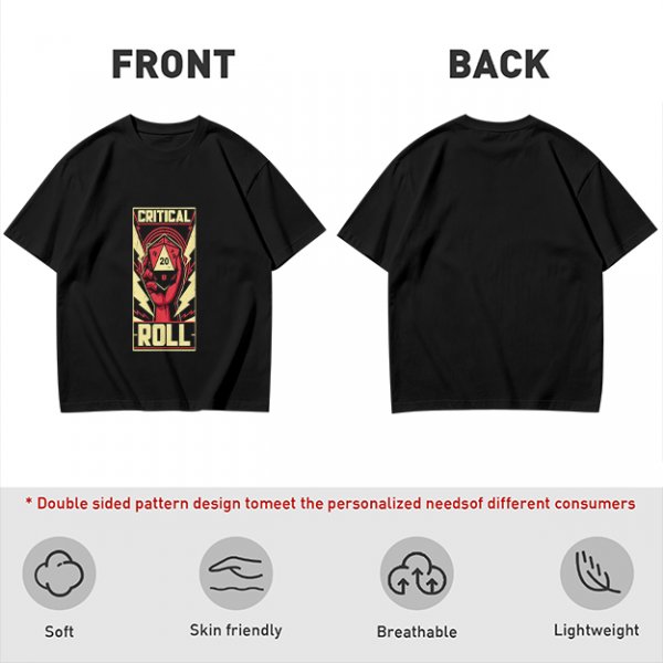 Olive Green T-Shirt With Critical Roll D20 Graphic