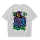Olive T-shirt with Skeletor Holding Panthor Graphic Print