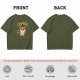 Owl Holding Coffee Mug Graphic Olive T-Shirt