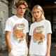 Olive T-Shirt With Kitten Nuggets Fried Chicken Box Graphic