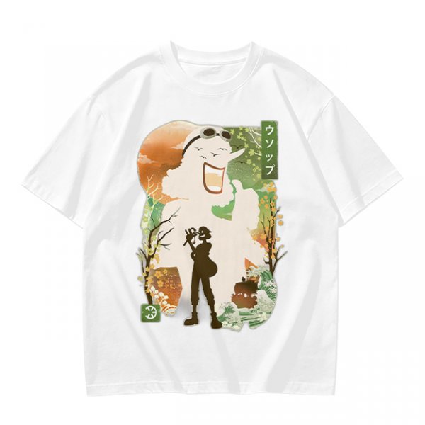 Anime Themed Graphic T-Shirt With Whimsical Character Artwork