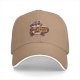 Black baseball cap with raccoon holding fast food trash sign