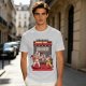 Olive T-shirt with Fast Food Themed Street Fighter Style Fight Artwork