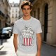 Olive T-Shirt With Cute Kitten Popcorn Bucket Graphic