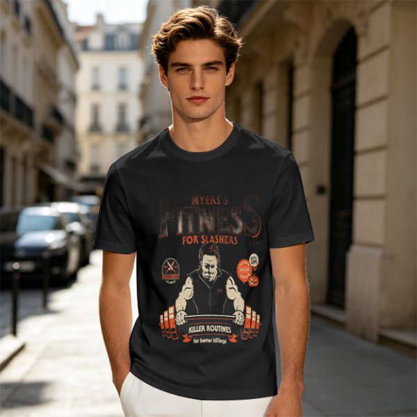 Myers Fitness For Slashers Horror Themed Graphic T-Shirt