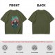Olive t-shirt with modern mermaid graphic and 'I wanna be where the people aren't' text