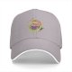 Black Baseball Cap With Surreal Cartoon Character Print