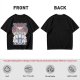 Olive green t-shirt with stained glass style forest spirit anime artwork