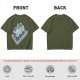 Olive T-Shirt With Sushi Themed Character Art Print