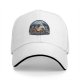 Black baseball cap with cryptid alien campfire graphic design