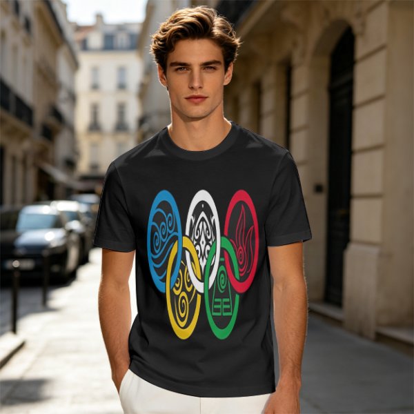 Avatar The Last Airbender Four Elements Symbols Graphic T-Shirt